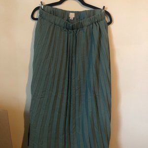 Soft Teal/Blue Pleated Maxi/Midi Skirt